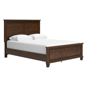 Lit complet en bois/placage brun Simple / Double / Grand / Très grand - Danabrin