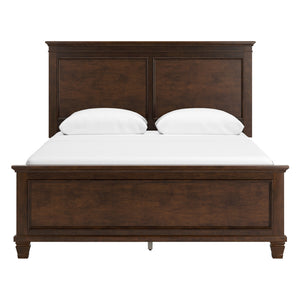 Lit complet en bois/placage brun Simple / Double / Grand / Très grand - Danabrin