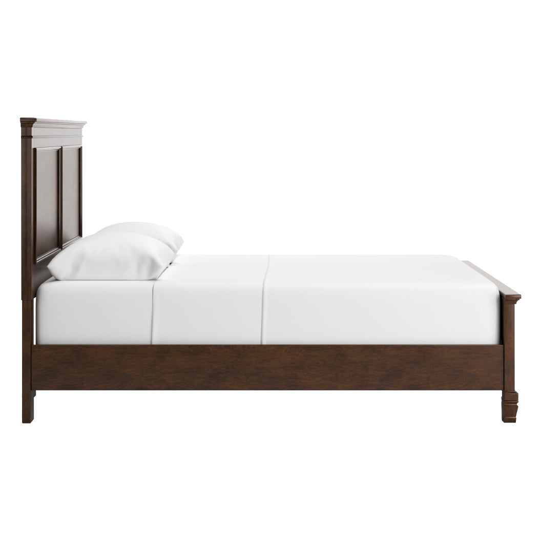 Lit complet en bois/placage brun Simple / Double / Grand / Très grand - Danabrin