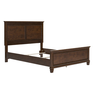 Lit complet en bois/placage brun Simple / Double / Grand / Très grand - Danabrin