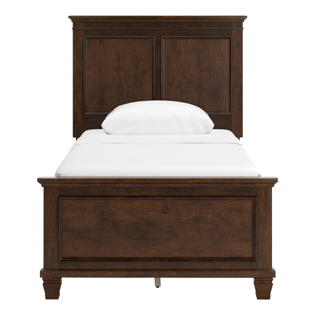 Lit complet en bois/placage brun Simple / Double / Grand / Très grand - Danabrin