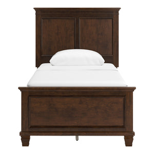 Lit complet en bois/placage brun Simple / Double / Grand / Très grand - Danabrin