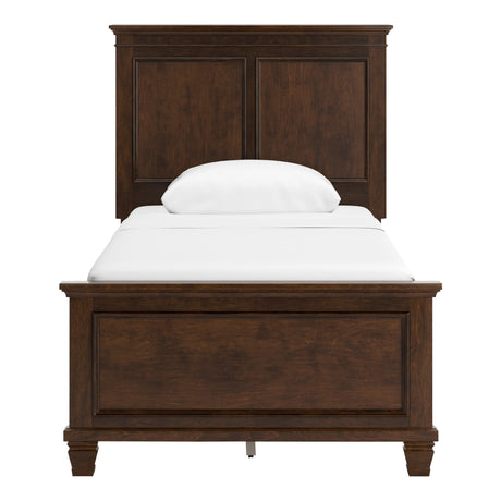 Lit complet en bois/placage brun Simple / Double / Grand / Très grand - Danabrin