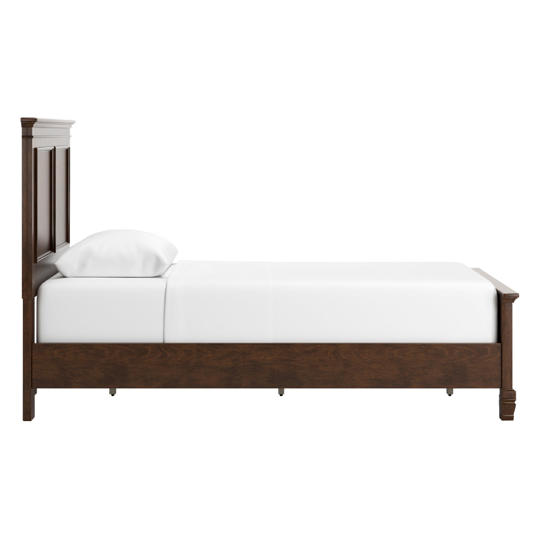 Lit complet en bois/placage brun Simple / Double / Grand / Très grand - Danabrin