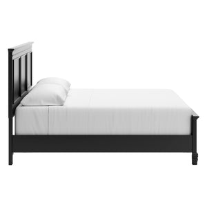 Lit complet en bois/placage noir Simple / Double / Grand / Très grand - Lanolee