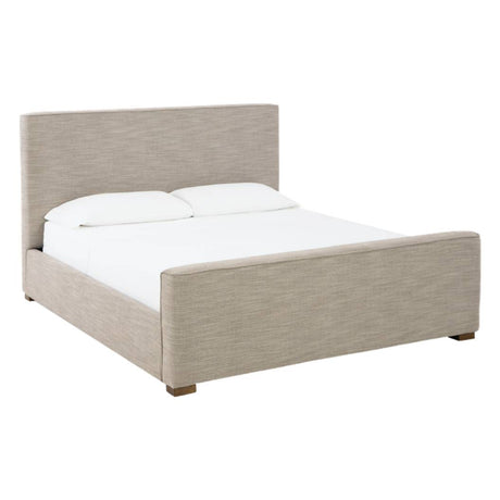 Lit  complet très grand rembourrés en tissu beige - Dakmore