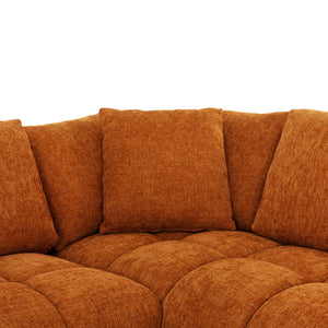 Sectionnel 2 pièces en tissu Almono Auburn avec chaise longue - Ciello