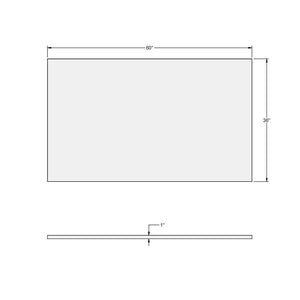Table de salle à manger rectangulaire en mélamine brun grisâtre - Lydia