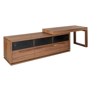 Meuble de télévision extensible en bois de noyer avec 2 portes & 1 tiroir - Will BTV 1963+ACC 1945