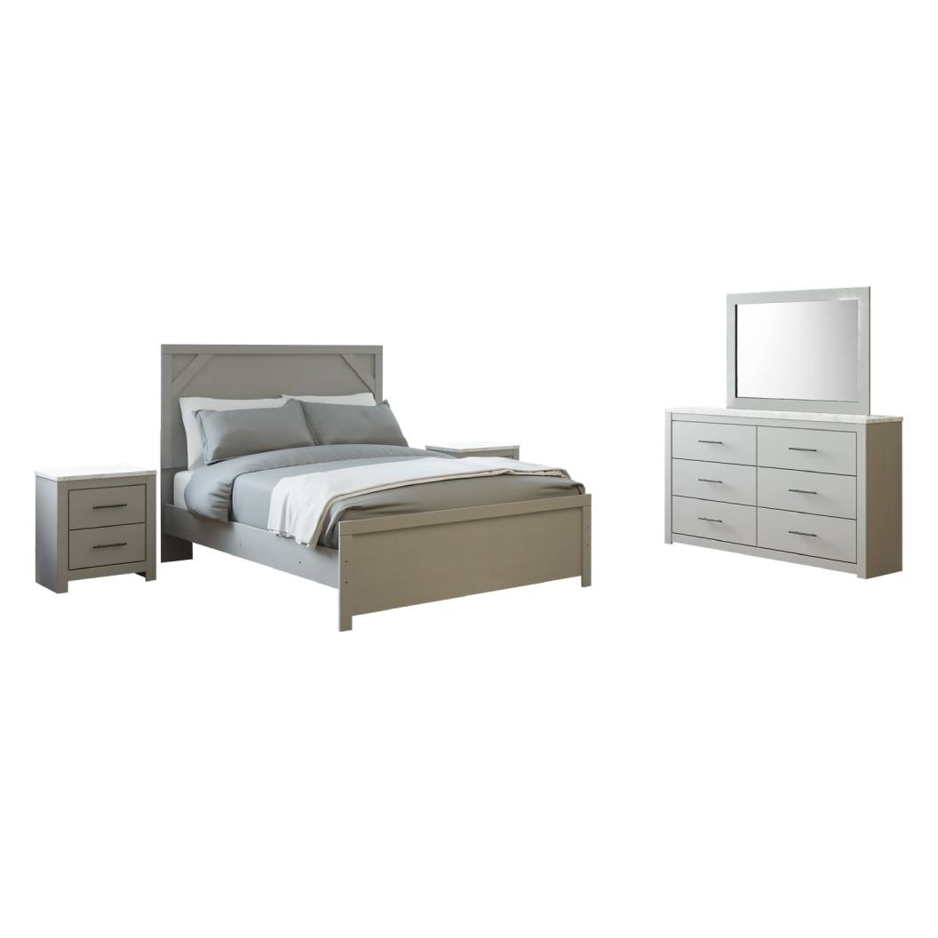 Mobilier de chambre à coucher 5 pièces Grand lit - Cottenburg