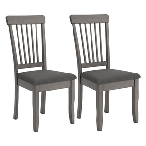 Ensemble de 2 chaises de salle à manger en bois gris - Shullden