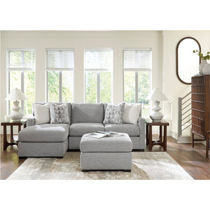 Sectionnel 2 pièces en tissu gris étain avec chaise longue - Urbancrest