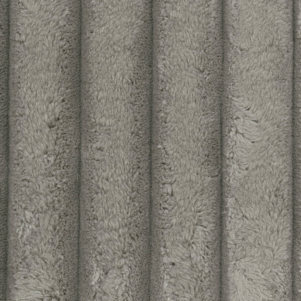 Sectionnel 2 pièces en tissu texturé avec chaise longue et coussins - Lindyn