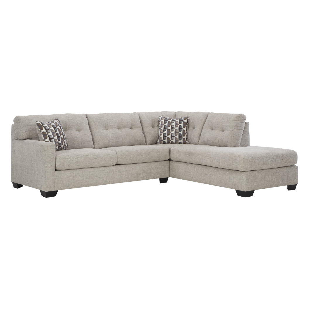 Sectionnel en tissu surdimensionné avec chaise longue - Mahoney