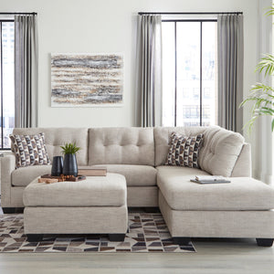 Sectionnel en tissu surdimensionné avec chaise longue - Mahoney
