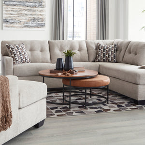 Sectionnel en tissu surdimensionné avec chaise longue - Mahoney
