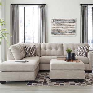 Sectionnel en tissu surdimensionné avec chaise longue - Mahoney