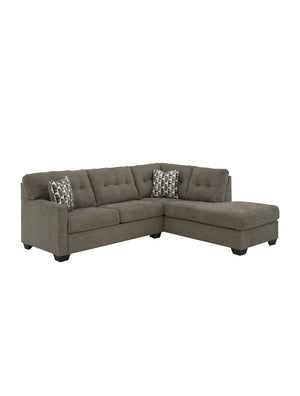 Sectionnel surdimensionné tissu chocolat Mahoney
