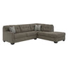 Sectionnel en tissu surdimensionné avec chaise longue - Mahoney