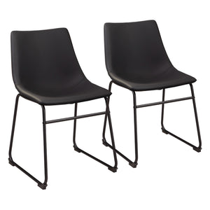 Ensemble de 2 chaises de salle à manger aspect cuir - Centiar