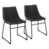 Ensemble de 2 chaises de salle à manger aspect cuir - Centiar