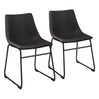 Ensemble de 2 chaises de salle à manger aspect cuir - Centiar