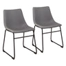 Ensemble de 2 chaises de salle à manger aspect cuir - Centiar
