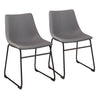 Ensemble de 2 chaises de salle à manger aspect cuir - Centiar