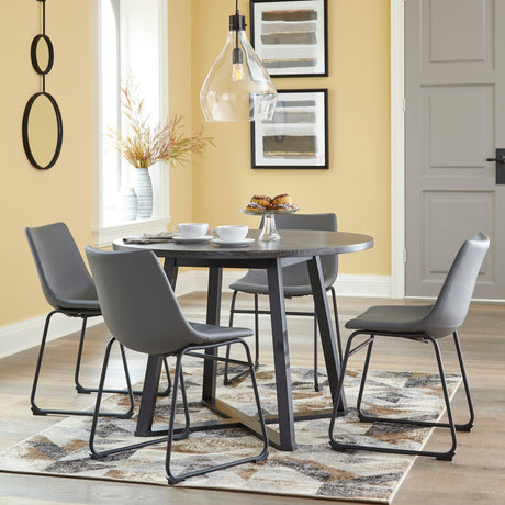Ensemble de salle à manger en mélamine avec 4 chaises - Centiar