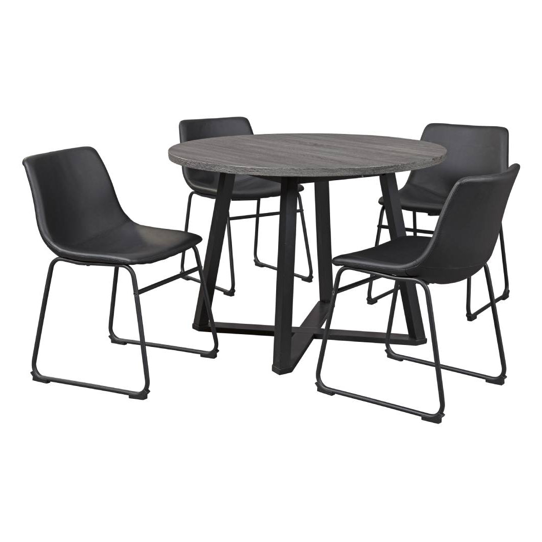 Ensemble de salle à manger en mélamine avec 4 chaises - Centiar