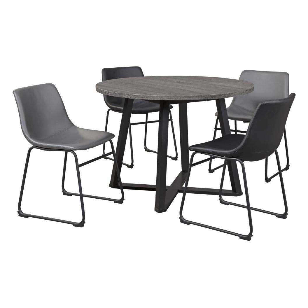 Ensemble de salle à manger en mélamine avec 4 chaises - Centiar