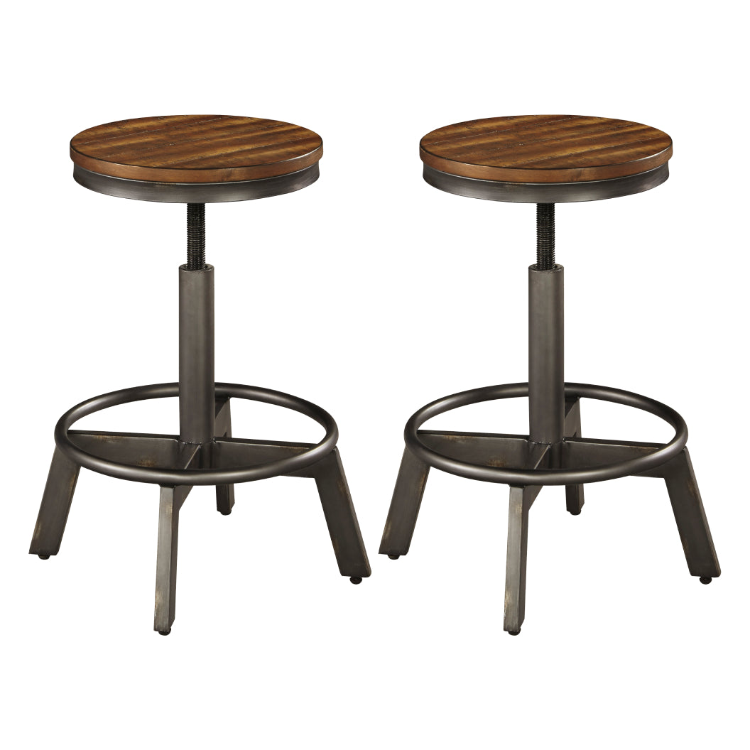 Ensemble de 2 tabourets de bar pivotants et réglables en hauteur - Torjin