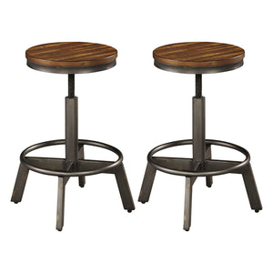 Ensemble de 2 tabourets de bar pivotants et réglables en hauteur - Torjin