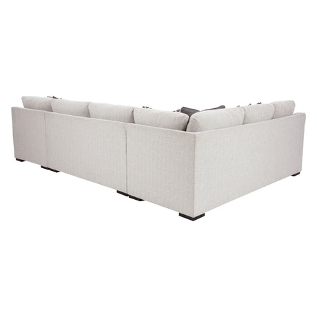 Sectionnel 3 pièces en tissu gris pâle avec chaise longue - Koralynn