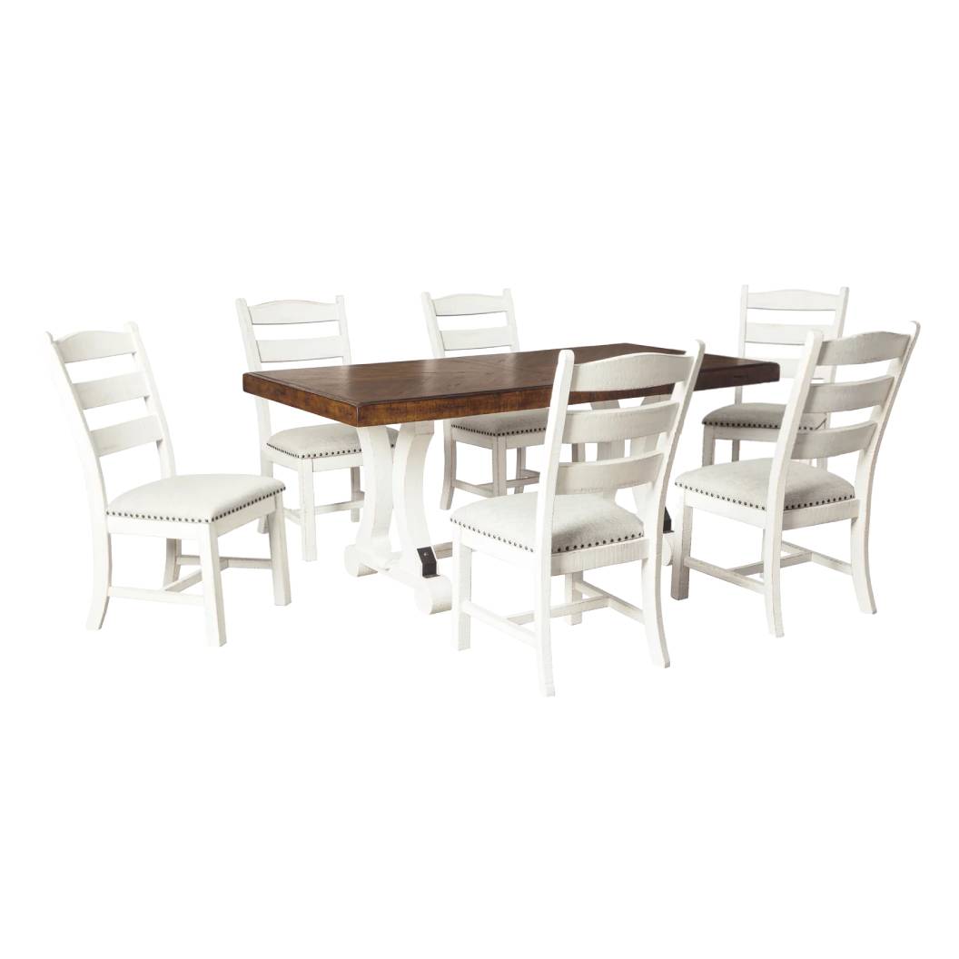 Ensemble de salle à manger en bois bicolore avec 6 chaises - Valebeck