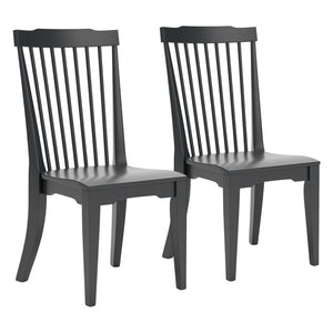 Ensemble de 2 chaises de salle à manger en bois noir - Brenkerton