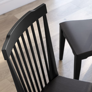 Ensemble de 2 chaises de salle à manger en bois noir - Brenkerton