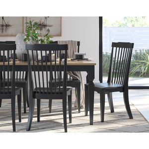 Ensemble de 2 chaises de salle à manger en bois noir - Brenkerton