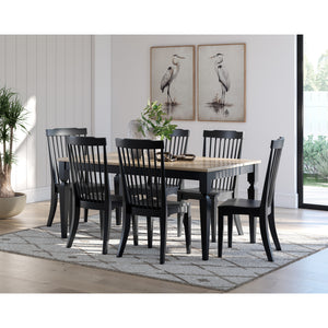 Ensemble de salle à manger avec 6 chaises en bois noir - Brenkerton