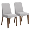 Ensemble de 2 chaises de salle à manger rembourrées en tissu - Lyncott