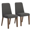 Ensemble de 2 chaises de salle à manger rembourrées en tissu - Lyncott