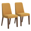 Ensemble de 2 chaises de salle à manger rembourrées en tissu - Lyncott
