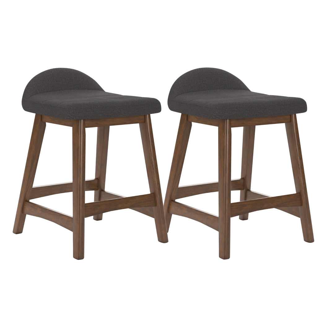 Ensemble de 2 tabourets de bar rembourrés - Lyncott