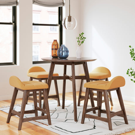 Ensemble de salle à manger style bistro avec 4 tabourets - Lyncott