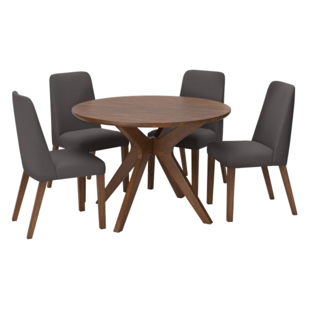 Ensemble de salle à manger en bois avec 4 chaises - Lyncott