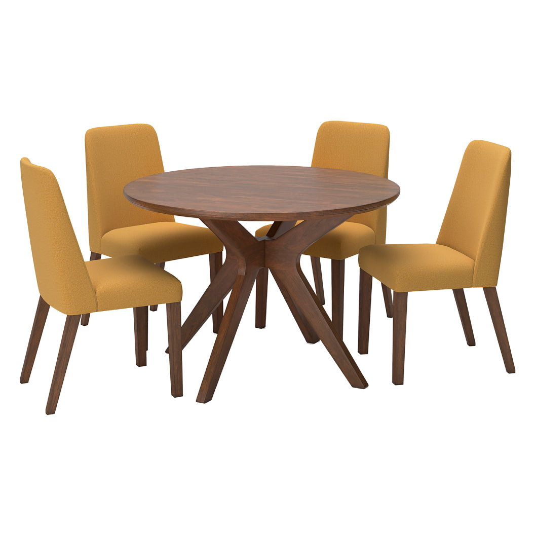 Ensemble de salle à manger en bois avec 4 chaises - Lyncott