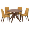 Ensemble de salle à manger avec 4 chaises rembourrées en tissu - Lyncott
