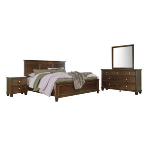 Ensemble de mobilier de chambre 5 pièces avec un très grand lit brun - Danabrin