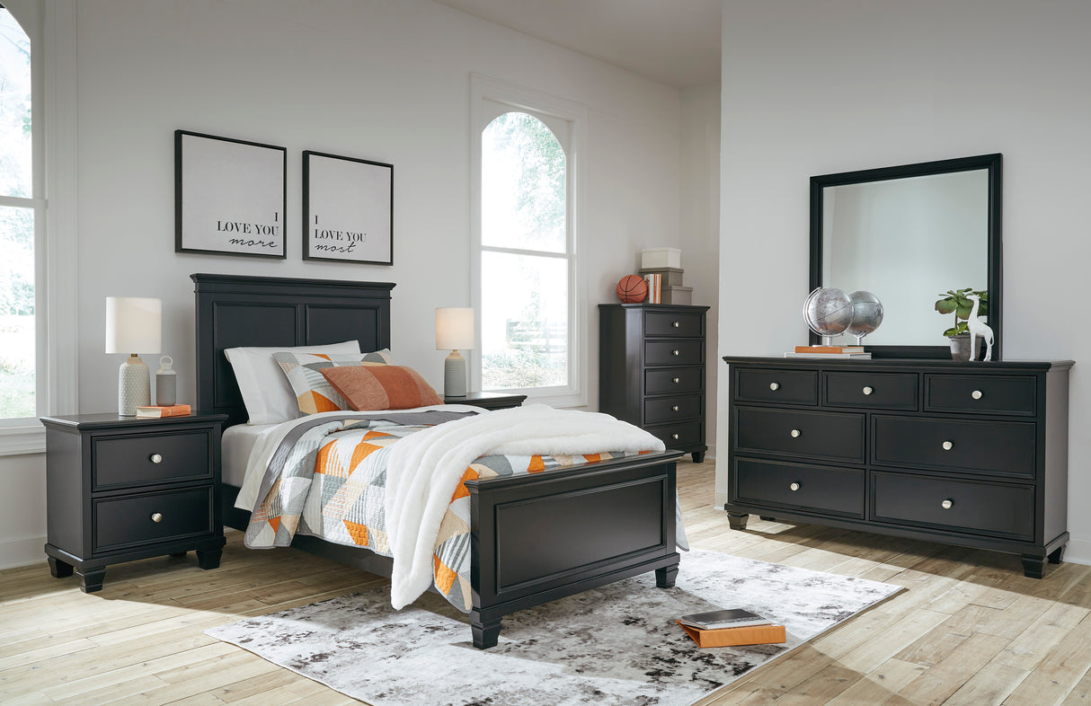 Mobilier de chambre à coucher 5 pièces Lit Simple - Lanolee