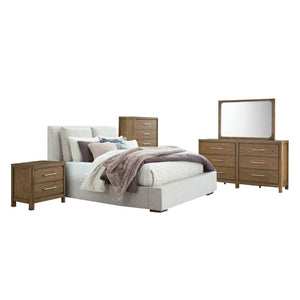 Ensemble de mobilier de chambres de 6 pièces avec un lit grand brun - Cabalynn Dressoni